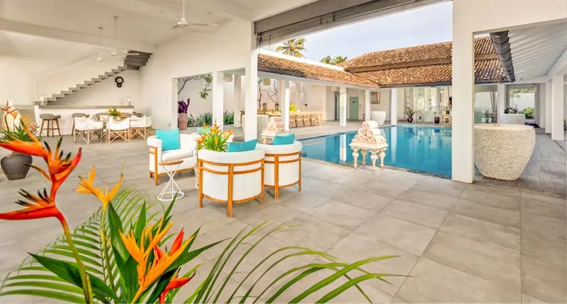 Villa White Beach a Stunning Beachfront Villa with Pool in Thalpe, Sri Lanka photo 7